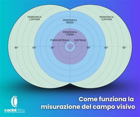 Diagramma che mostra la differenza tra campo visivo stretto e ampio