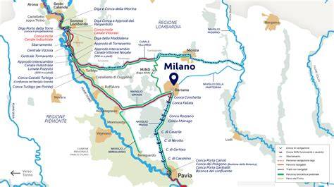 mappa itinerario navigli ticino