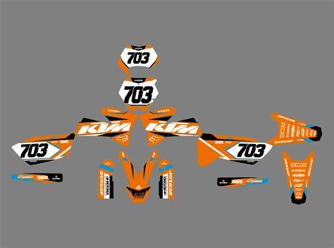 grafica ktm exc 2004 2007 lente verniciatura