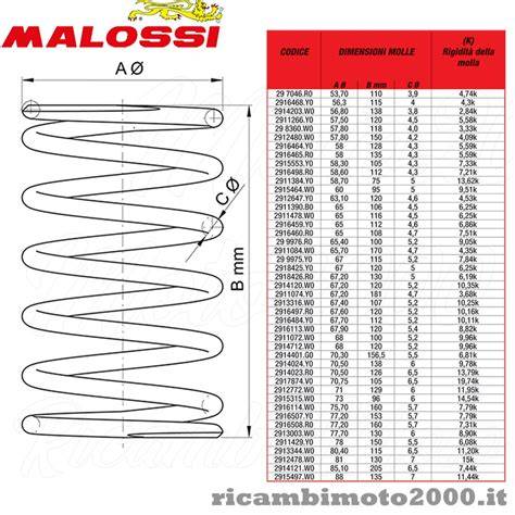 molla frizione variatore confronto polini malossi