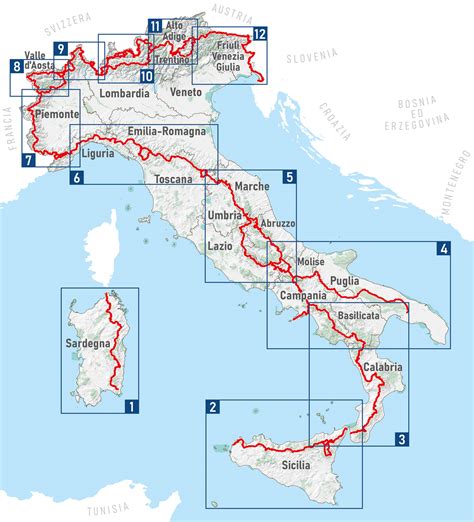 Mappa interattiva del Sentiero Italia CAI in Mtb