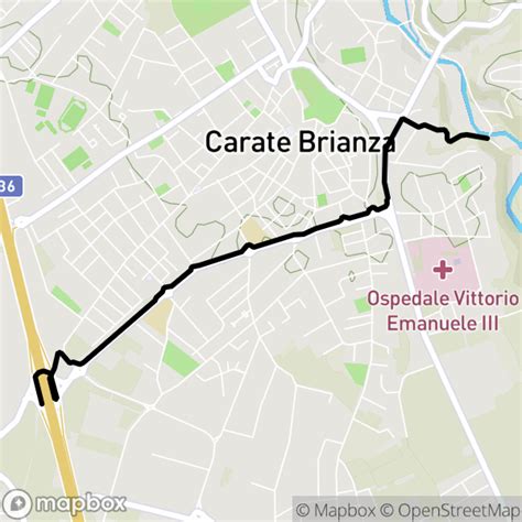 mappa percorso ciclopedonale Brianza