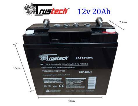 batteria al piombo 12v 20ah scheda tecnica