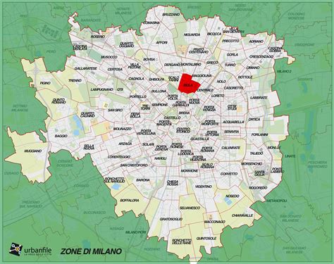 Mappa della provincia di Milano con evidenziati Cornaredo e comuni limitrofi