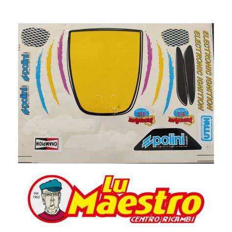 Raggruppamento di adesivi per minimoto spiegato