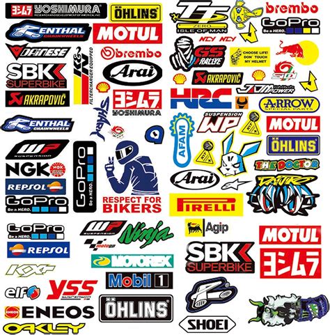 Moto da corsa con adesivi sponsor