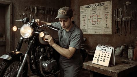 Tecnico che installa un componente su una moto