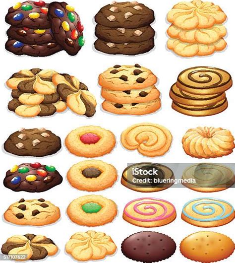 Icone rappresentanti diversi tipi di cookie