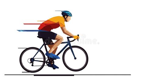 Illustrazione stilizzata di un ciclista in volata